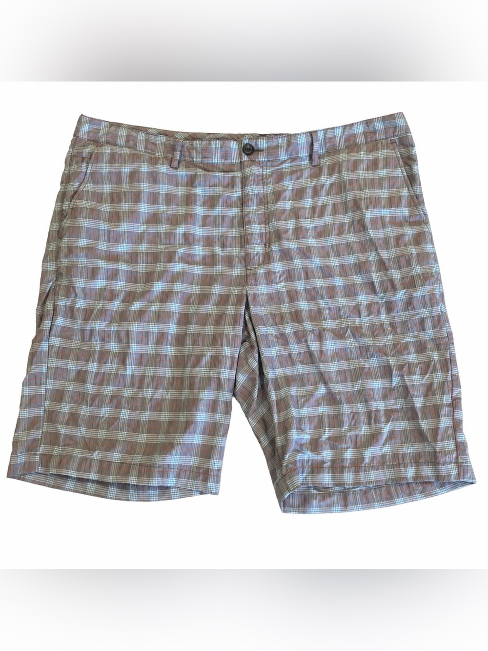 Tommy Bahama Mens Size 40 Flat Front Plaid Golf Shorts EUC